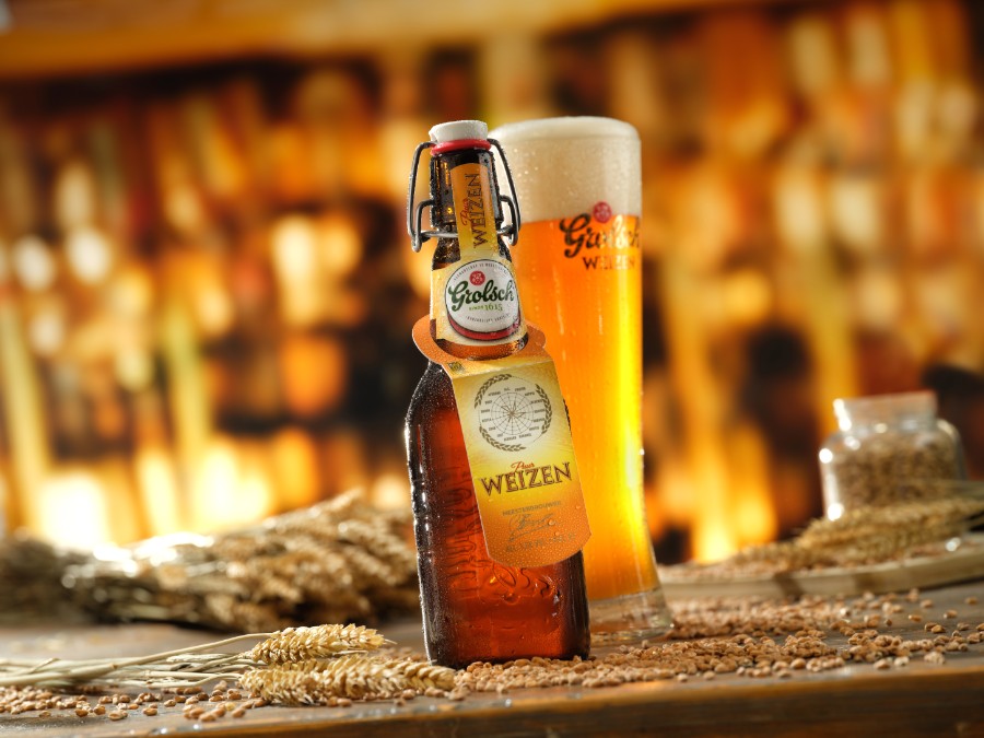 Nieuw in bruine beugel: Grolsch Puur Weizen