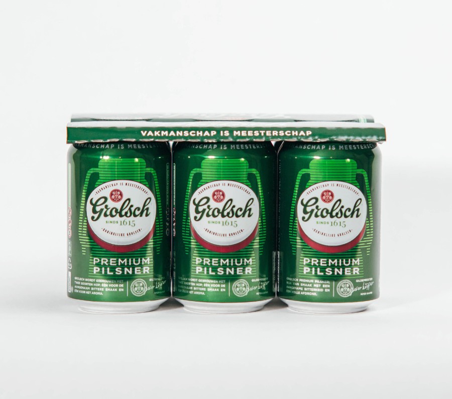 Grolsch stopt met plastic blikverpakking